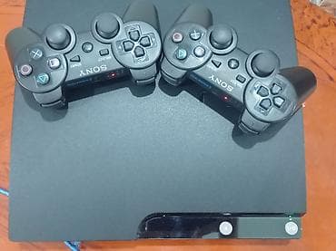 playstation servis: PlayStation 3 Slim oyun konsolu. Proşifka modeldir. İçərisində Fifa — 1