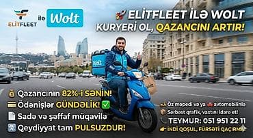 Sürücü-kuryer tələb olunur, Şəxsi nəqliyyat vasitəsi ilə, Gündəlik ödəniş