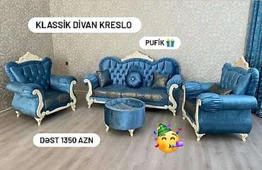 kireslolar: Yeni, Klassik divan, 2 kreslo — 1