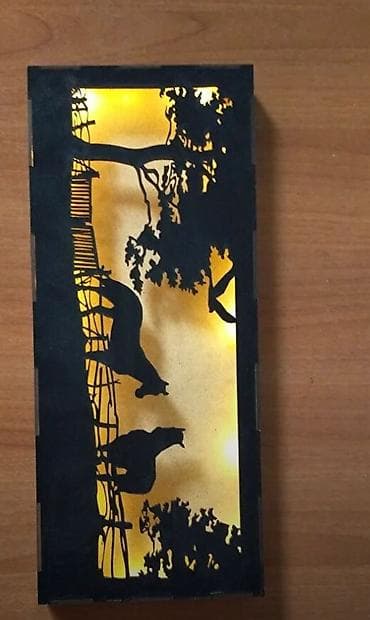 Картины и портреты: Qara fonda qızılı çərçivəyə salınmış dekorativ panel. Paneldə — 2