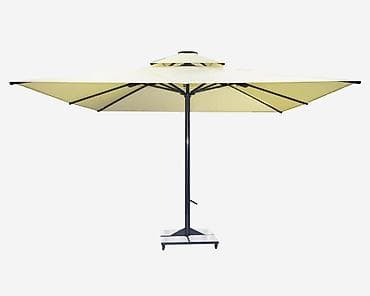 Böyük ölçülü kvadrat terras/bağ çətiri - Forma və örtük: Kvadrat