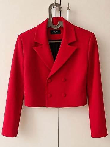 Qırmızı qadın kostyum dəsti – AZURA Collections - Dəst: qısa kəsimli — 2