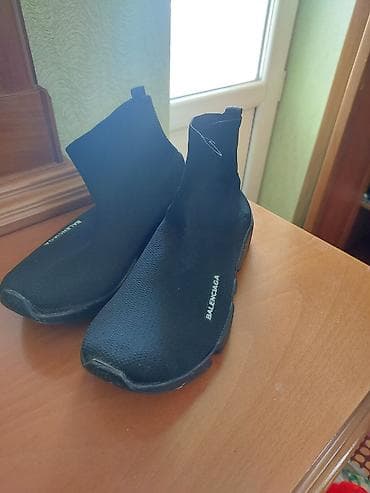 krosovka: Balenciaga Speed Trainer tipli kişi/qadın krossovkası – qara rəng — 2