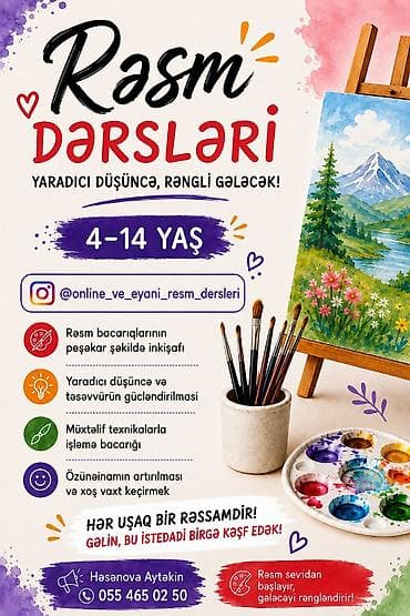 ремонт пылесоса цена: Rəsm dərsləri – 4–14 yaş Uşaqlar üçün yaradıcı düşüncə və rəngli — 1