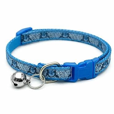 pişim: Pişiklər üçün naxışlı, zınqırov olan tənzimlənən yaxalıq - Material — 10