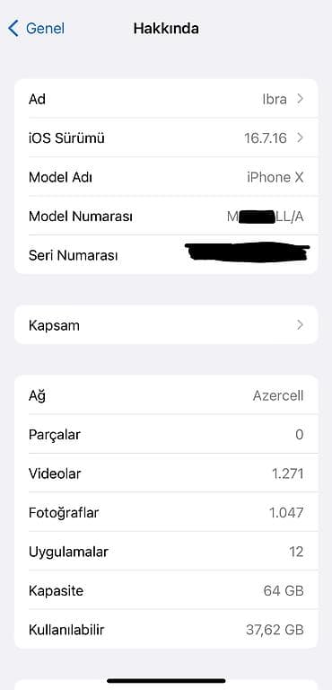 apple eatch: IPhone X, 64 GB, Gümüşü, Face ID — 3