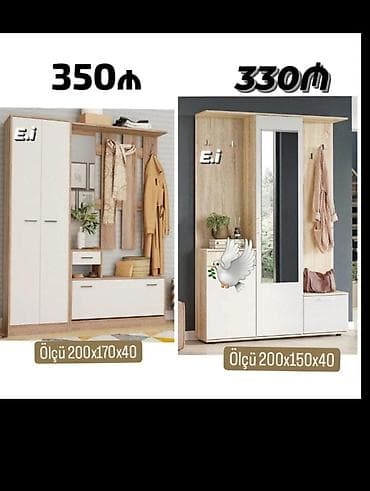 tifani dest: Dəhliz üçün modul şkaf dəstləri Model 1 – 350₼ - Ölçü: 200×170×40 sm — 1