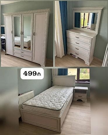 499₼ Gənc yataq mebeli Tək tək isə Madeyra Dolab ve Termo 350azn