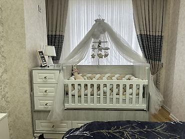 bewik: Oğlan və qız üçün, İşlənmiş, Dördbucaq, Beşik, Dəst ilə, Matras ilə, Yellənmə mexanizmsiz — 1