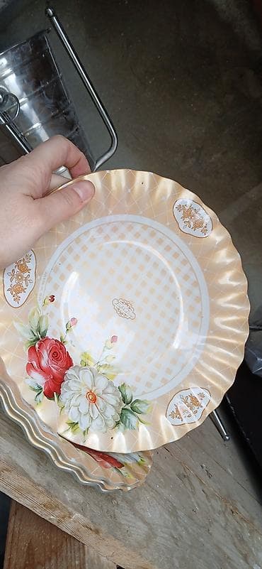 serviz destleri: Nahar dəsti, rəng - Bej, 6 nəfərlik — 8