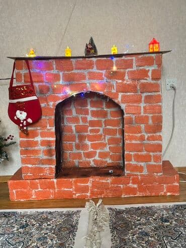 14 fevral hediyyeleri: OLKEDE ILK. Dekorativ saxta kamin (somine)yeni il dekoru - Material — 2
