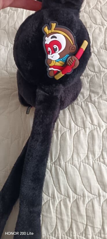 uşaqlar üçün daraq dəstləri: Uşaq üçün kürklü qulaqlıq - Rəng: qara - Yumşaq, tüklü materialdan — 1