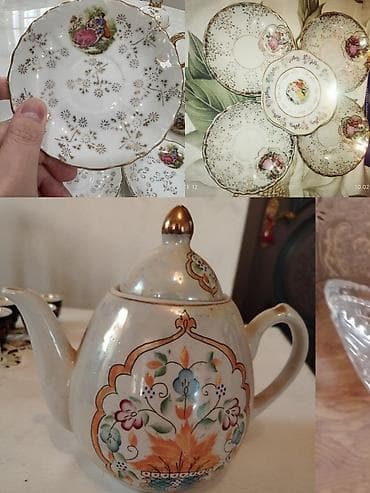 bacoklar: Nahar dəsti, rəng - Ağ, Farfor, 6 nəfərlik, Çexiya — 1