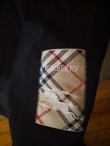 mexmer parca: Burberry qısaqol köynək - Rəng: tünd lacivərt/qaraya yaxın - Klassik — 2