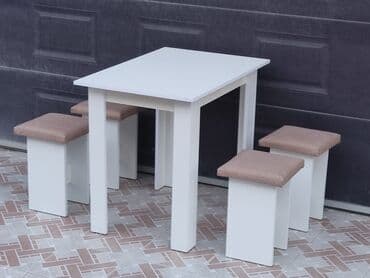 stol balaca: Mətbəx üçün, Yeni, 4 stul — 1