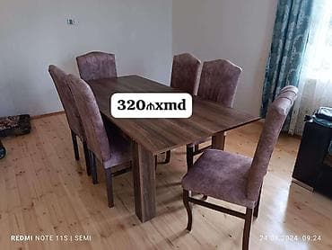stol ev ucun: Kvadrat masa, Qonaq otağı üçün, 6 nəfər — 2