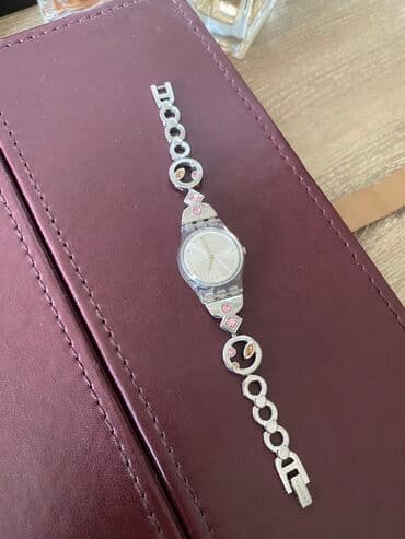 Аксессуары: Б/у, Наручные часы, Swatch, цвет - Серебристый — 3