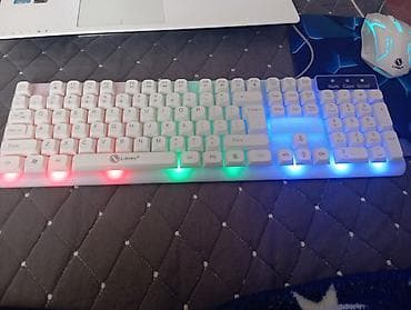 iphone 14 pro islenmis: LIMEIDE simli klaviatura və siçan seti 5 gündür alınıb - Rəng: ağ — 2