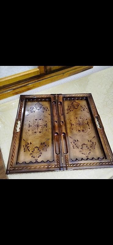 Другое для спорта и отдыха: Taxta nərd dəstləri – əl işləri, oyma naxışlı - Material: bərk taxta — 5