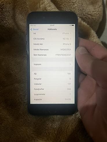 Audio: IPhone 8, 64 GB, Qara, Barmaq izi — 3