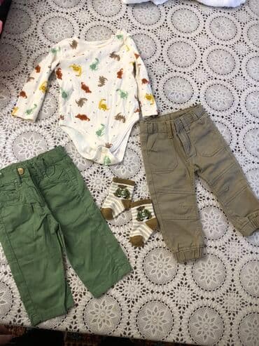 Uşaq geyimi və ayaqqabıları: Dəst 5 Uşaq geyim dəsti Tərkib: - Uzunqol bodi: krem rəngində — 1