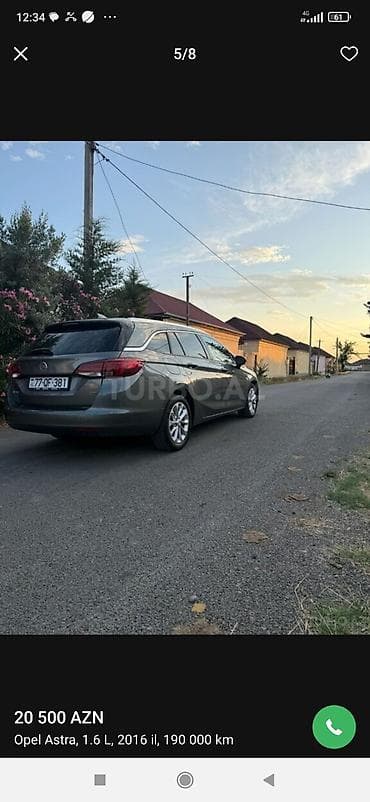 televizor pultlari: Opel Astra: 1.6 l | 2016 il Universal — 5