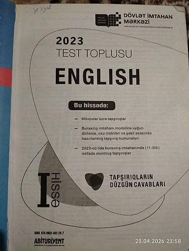 İngilis dili Testlər 11-ci sinif, DİM, 1-ci hissə, 2023 il — 3