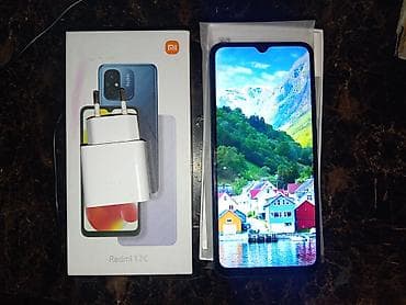 kicik telefonlar: Redmi 12C, 128 GB, rəng - Mavi, Barmaq izi — 1