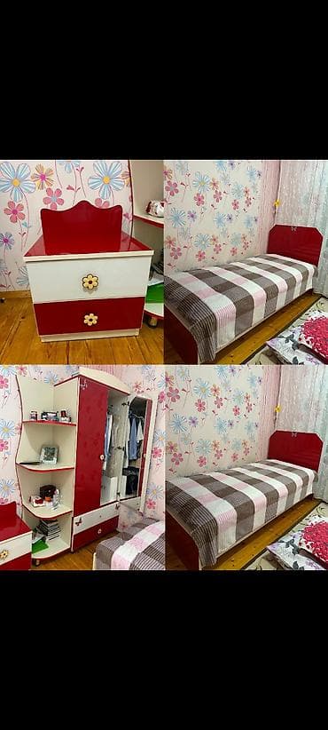 matras islenmis: Qız üçün, İşlənmiş, 2 təknəfərlik çarpayı, Dolab, Tumba — 1