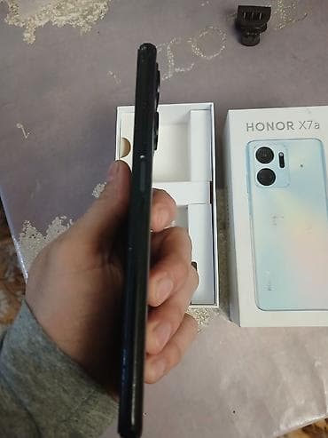 iphone x satisi: Honor X7a, rəng - Qara, Barmaq izi — 2