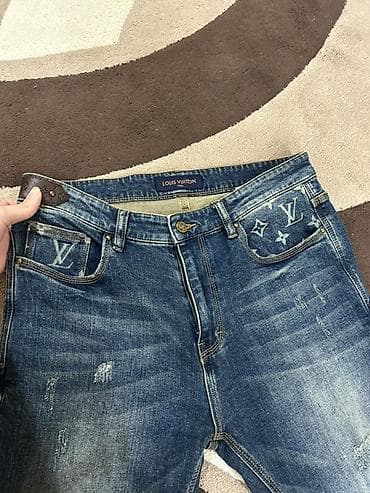 koja salvar: Louis Vuitton denim cins şalvar Tam orginaldir. Çox az istifade — 4