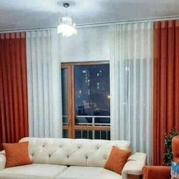 Pərdə və jalüzlər: Məhsul: Vertikal tül pərdə sistemi Təsvir: - Müasir interyerlər üçün — 3