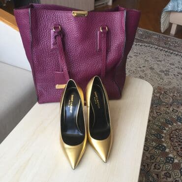 ysl libre qiyməti: Tuflilər, Ölçü: 37.5, rəng - Qızılı, Yeni — 2