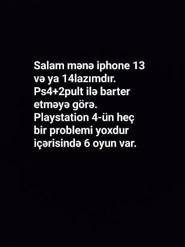 iphone telefon ucuz: PlayStation 4 paketi barter üçün təklif olunur. PS4 + 2 pult barteri — 1