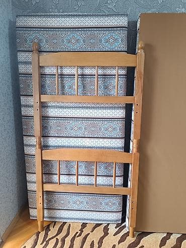 Oğlan və qız üçün, Çarpayı, Matras ilə, Siyirməsiz, Taxta — 1