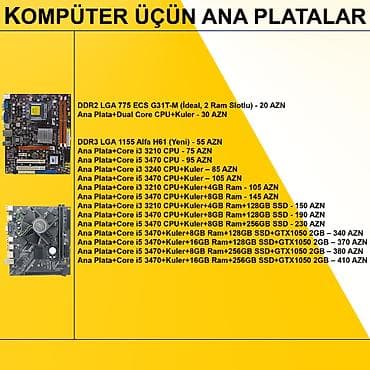 Modemlər və şəbəkə avadanlıqları: Kompüter üçün Ana Platalar ⭐DDR2 LGA 775 ECS G31T-M (İdeal, 2 Ram — 2