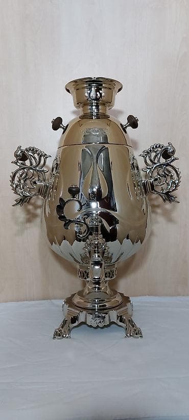 Шланги: 2022-ci ilin Tula istehsali samavar 8-litrlikdir, materiali; mis ve — 3