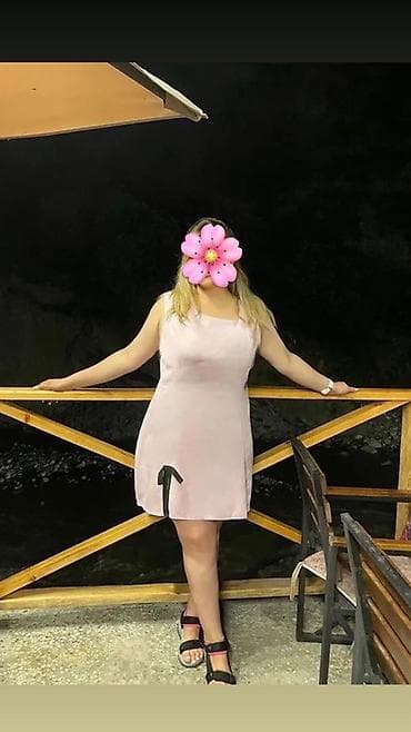 mini çanta: 1 defe geyinilib, Zərif dizaynlı, açıq çəhrayı rəngdə qolsuz qısa don — 2