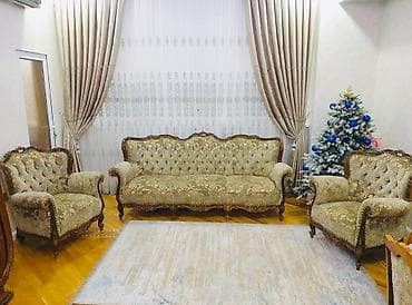 ev penceresi: İşlənmiş, Klassik divan, 2 kreslo, Bazasız, Açılmayan — 1