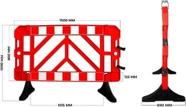 правила дорожного движения: Təhlükəsizlik barrikadası Ölçüləri 100x150x50 sm Üzərinə əlavə nişan — 4