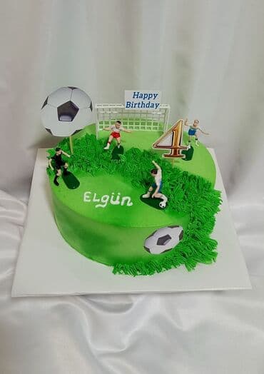 5 yas tortu: Fərdi dizayn tortlar - Ad/baş hərfi formasında tort: ağ mastika ilə — 2