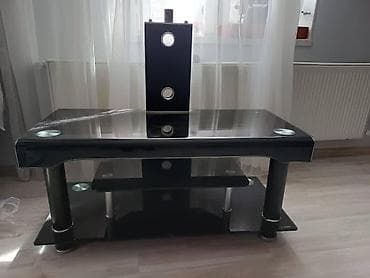 Düz TV altlığı, Polkalı, Şüşəli