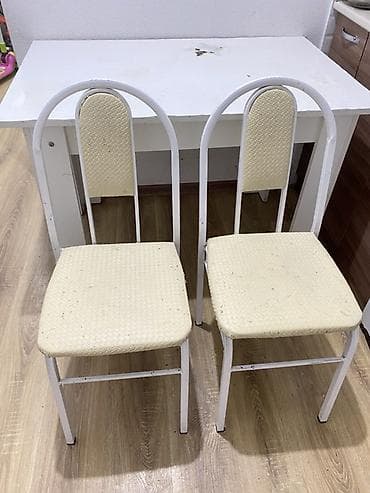 Mətbəx üçün, İşlənmiş, Açılmayan, Dördbucaq masa, 2 stul — 6
