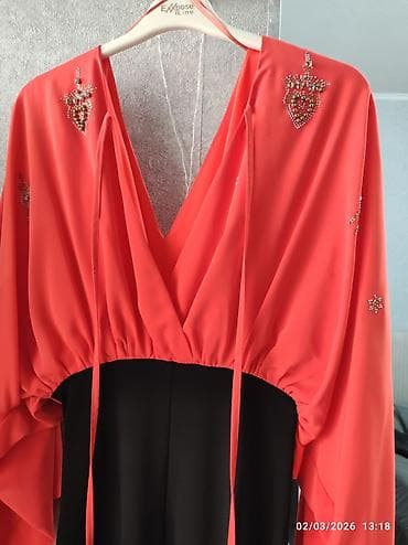 Qadın geyimi – iki rəngli şıq libas, bir dəfə geynilib təzədi - Üst — 3