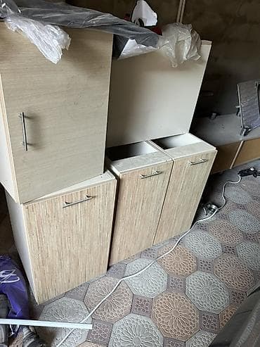 divar skafi: Mətbəx şkafları dəsti - Material: Laminat/LDSP korpus və qapılar - — 1