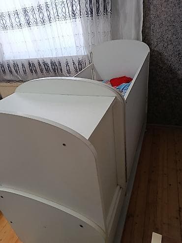 carpay: Oğlan və qız üçün, İşlənmiş, Dördbucaq, Beşik, Matras ilə, Yellənmə mexanizmsiz — 3