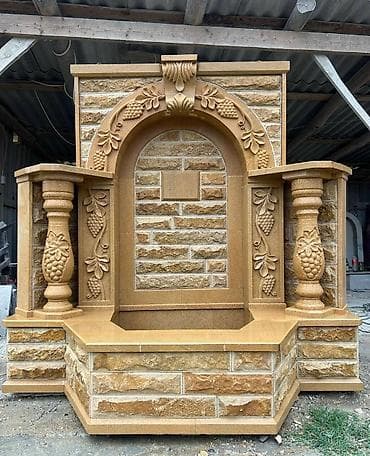 Fəvvarələr: Təbii daşdan dekorativ həyət-bulaqları və fasad kompozisiyaları - — 4