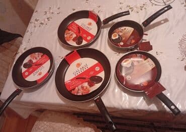 Продукты питания: Сковородка, цвет - Черный, Антипригарный, Турция — 1