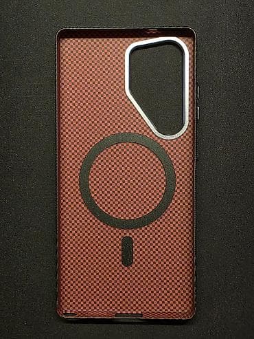 Мобильные телефоны и аксессуары: Samsung S25 Ultra üçün karbon lifli teksturalı və MagSafe dəstəkli — 2