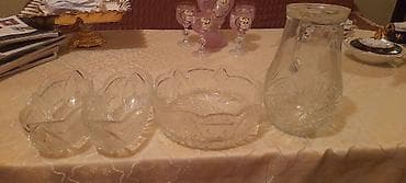 su gabi: Körpükənarlı kəsimli şüşə dəst - Dəst tərkibi: 1 ədəd şüşə — 2